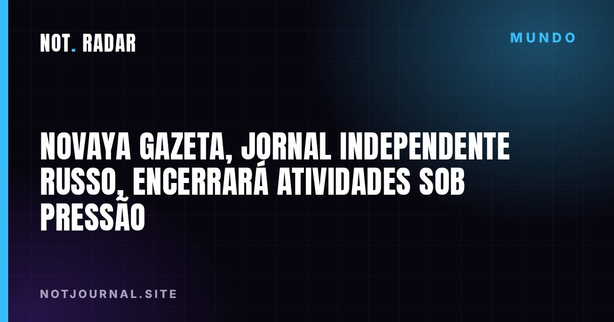 Redação ou capa da Novaya Gazeta, jornal independente russo